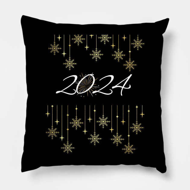 Hello 2024 Pillow by houdasagna
