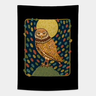 MID CENTURY GOTHIC Burrowing Owl Tapestry