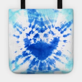 Tie-Dye Blue Heart Tote