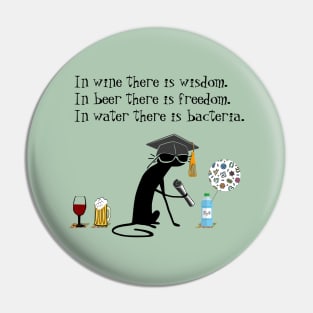 In Wine There Is Wisdom Funny Wine Quote Pin