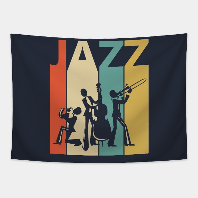 Vintage Jazz Music Lover Gift Tapestry by GWENT