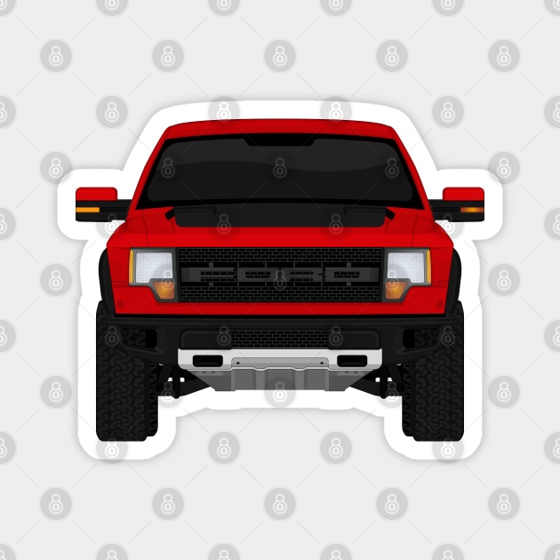 Raptor Race Red +hood decal Magnet by VENZ0LIC