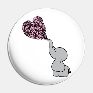 Baby Girl Elephant Love Pin