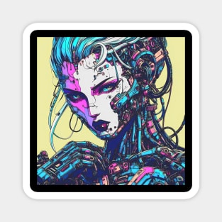 Cyborg Woman Magnet