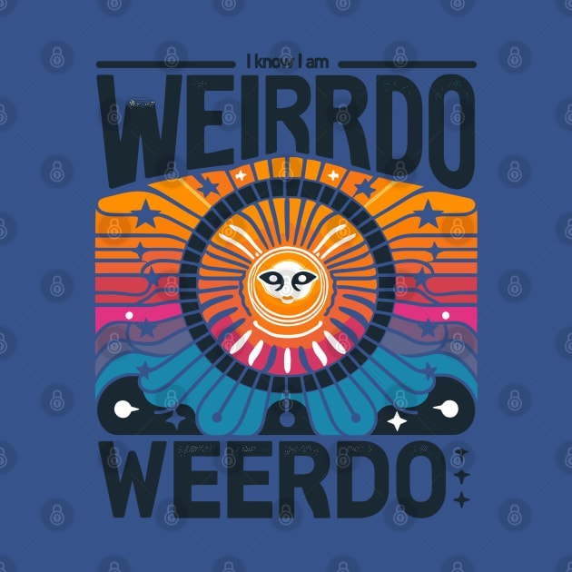 Weirdo - Minimalist Typography with Colorful Sun Design by diegotorres