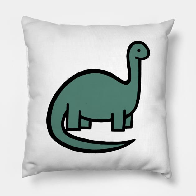 Sage Green Dinosaur Pillow by UndrDesertMoons