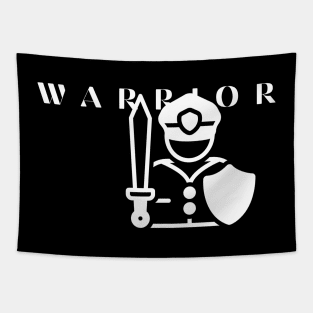 Warrior Cop with Sword and Shield Tapestry