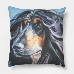 Afghan hound Fine Art Painting Pillow