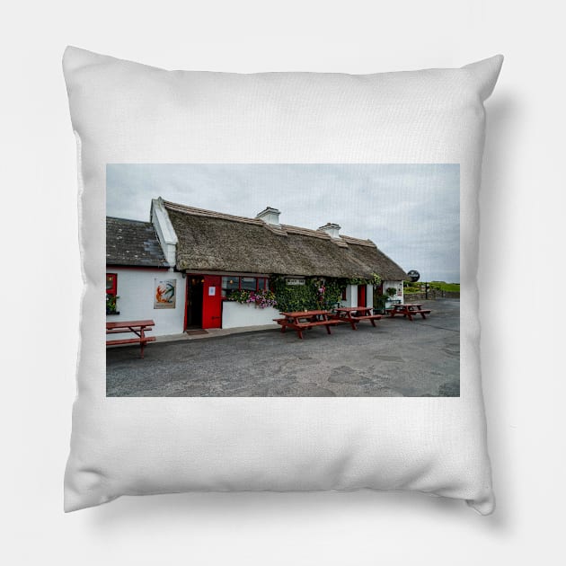 The Beach Bar, Aughris Head, Sligo, Ireland Pillow by mbangert