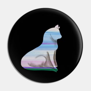 Pretty kitty abstract landscape Pin