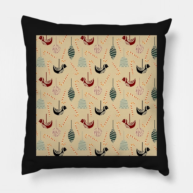 Christmas tree decorations Pillow by Amalus-files