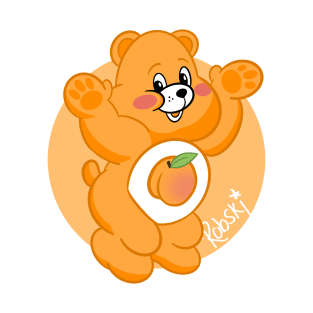 Queer Bearz - peachy orange bear T-Shirt