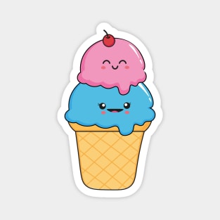 Kawaii Ice Cream Delight Magnet