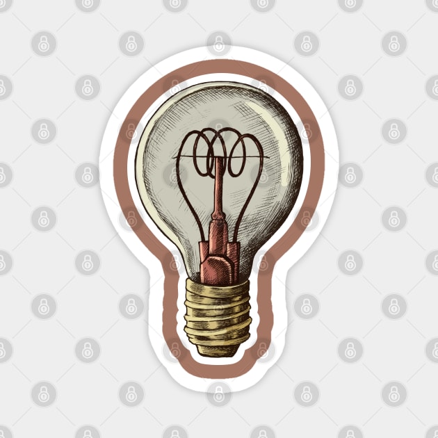 Light bulb artwork - Realistic art of Light bulb Magnet by Clicky Commons