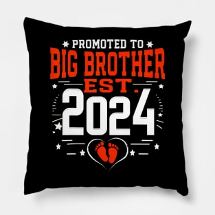 Promoted To Big Brother Est 2024 New Big Brother Fathers Day Pillow
