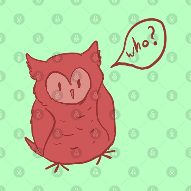 Fluffy Red Owl by CloudWalkerDesigns