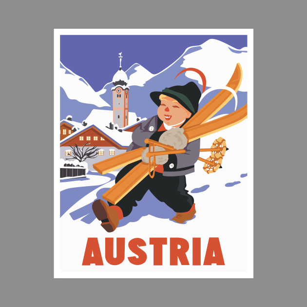 Austria Vintage Travel Poster by Terrybogard97