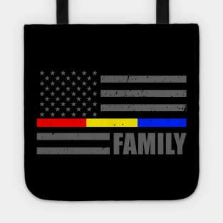 911 Dispatcher Flag - Thin Blue Line - Thin Red Line - Thin Gold Line Tote