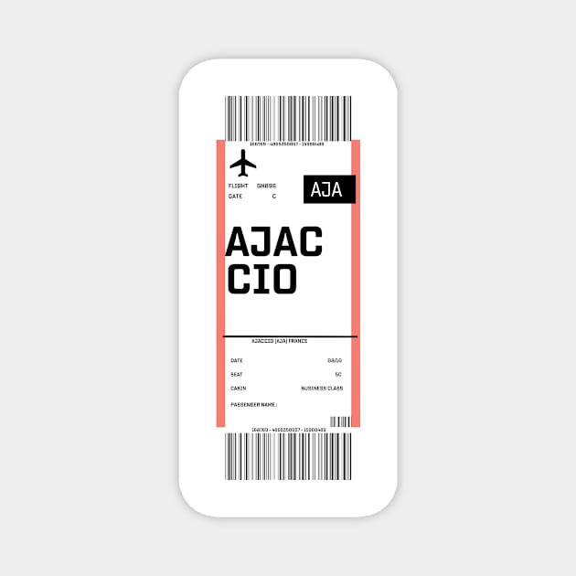 Boarding pass for Ajaccio Magnet by ghjura