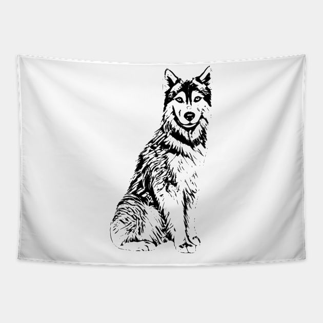 Husky Tapestry by Nimmersatt