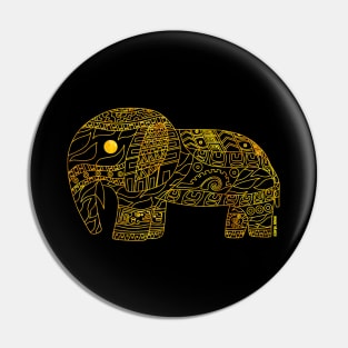 the golden elephant mandala ecopop Pin