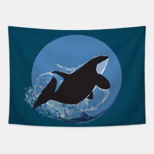 Whale Happy Orca Tapestry