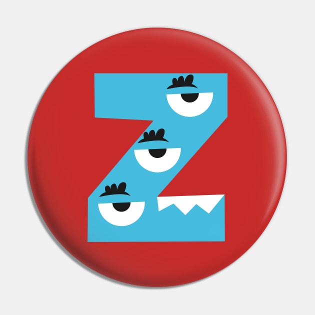 Z Letter Pin by Mako Design 