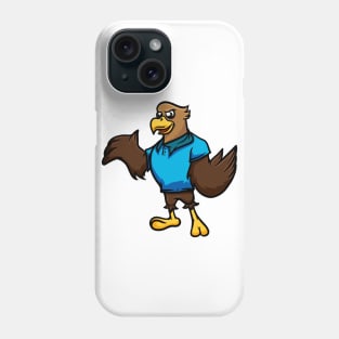 Cute Anthropomorphic Human-like Cartoon Character Peregrine Falcon in Clothes Phone Case