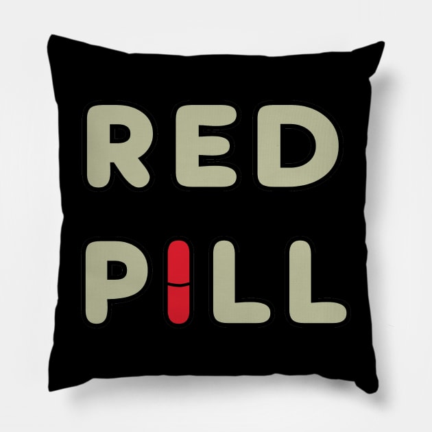 Red Pill Pillow by Mark Ewbie