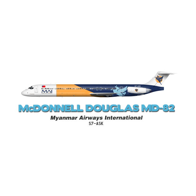 McDonnell Douglas MD-82 - Myanmar Airways International by TheArtofFlying