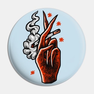 Smoking Hand Pin