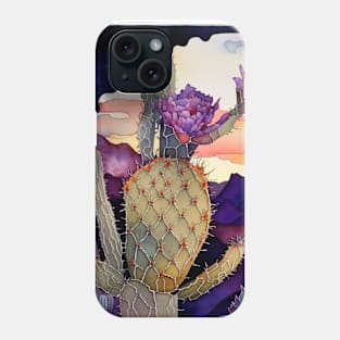 Succulent Watercolor Sunset Phone Case