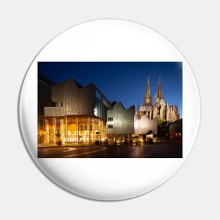 Cologne Cathedral and Philharmonic Hall at dusk, Cologne, Germany Pin