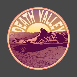 Sunrise In Death Valley WPA Style Logo T-Shirt