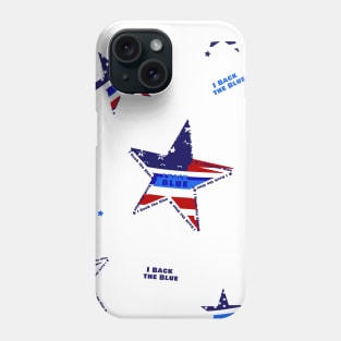 back the blue line (White Background) Phone Case