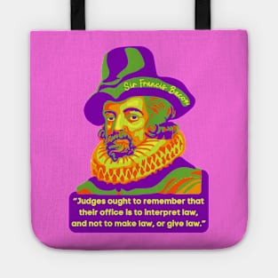 Sir Francis Bacon Portrait and Quote Tote