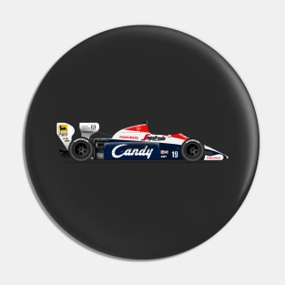 Ayrton Senna's Toleman Hart 184 Illustration Pin