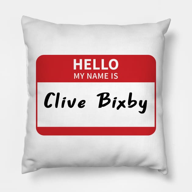 Clive Bixby Pillow by Pretty Good Shirts