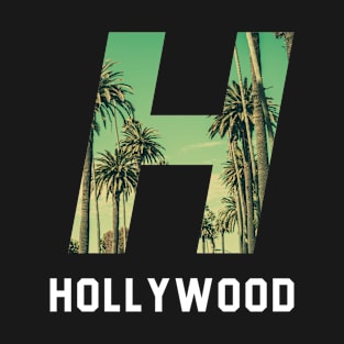 Hollywood California H design gift T-Shirt