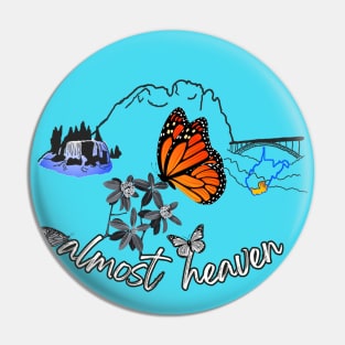 West Virginia Butterfly Pin