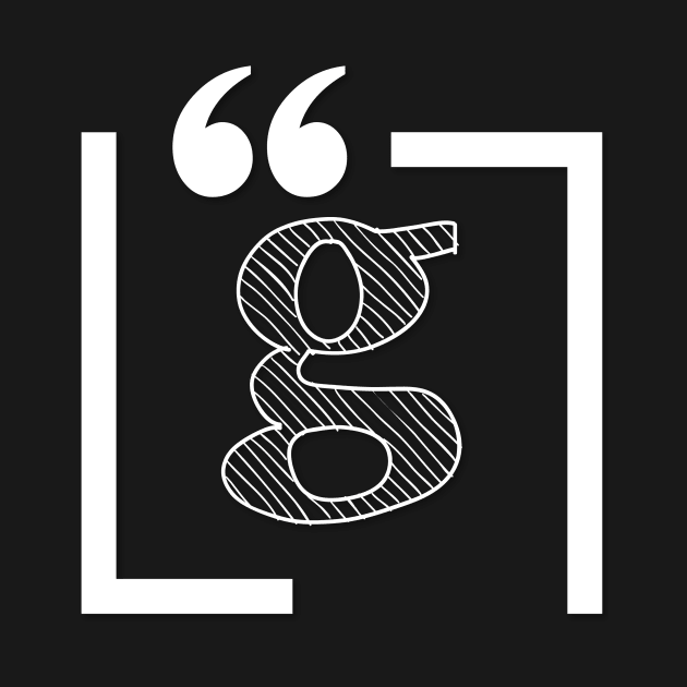 Letter G: Monogram Initial letter g by EightBats