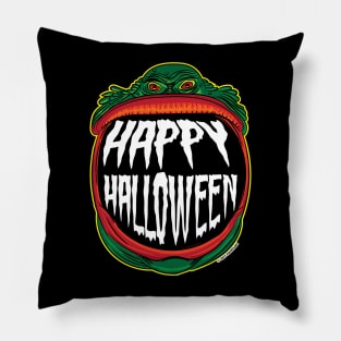 Creature from the Black Lagoon Happy Halloween Grin Pillow