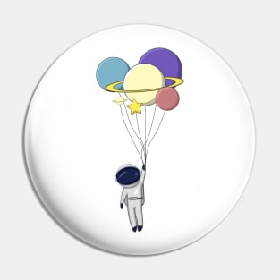 ASTRONOUT AND BALOON Pin