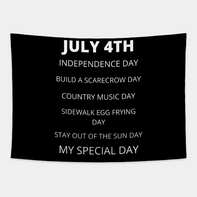 July 4th birthday, special day and the other holidays of the day. Tapestry by Edwardtiptonart