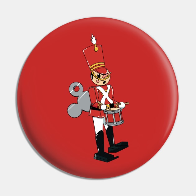 Christmas Toy Solider Drum Line Pin by DeepDiveThreads