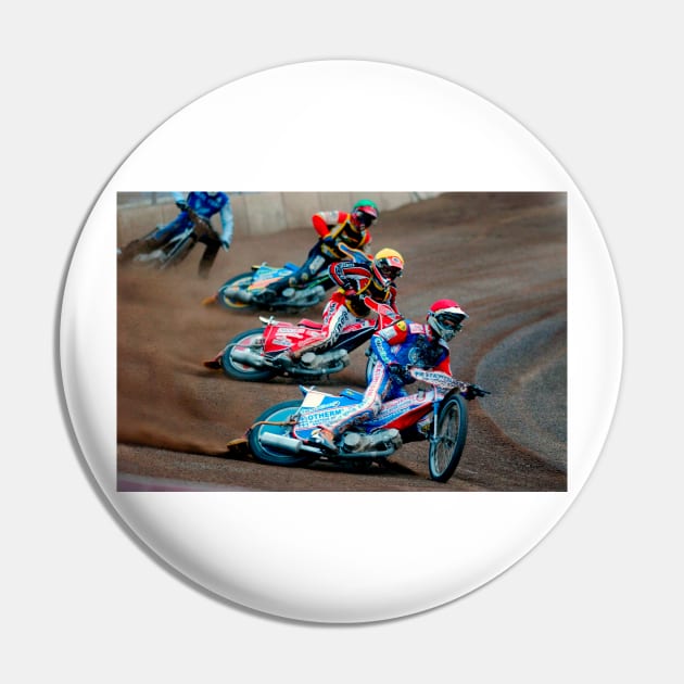 Reading Racers Speedway Motorcycle Action Pin by AndyEvansPhotos