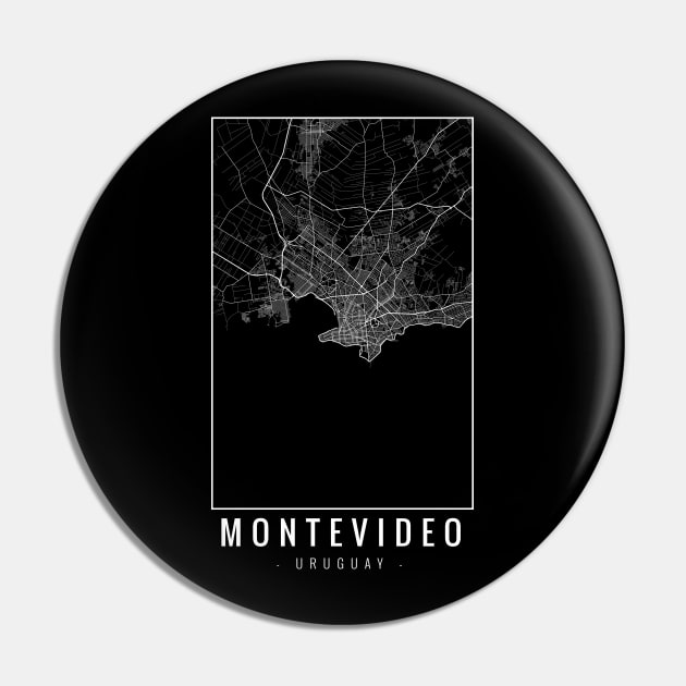 Montevideo Uruguay Minimalist Map Pin by Mapagram