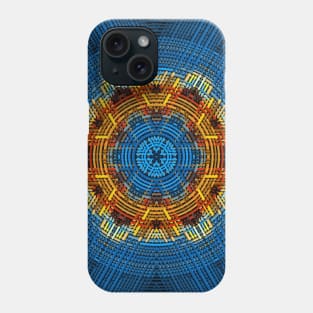 Weave Mandala Blue Yellow and Red Phone Case