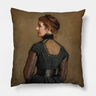 Portrait Of Kate Perugini, Daughter Of Charles Dickens by John Everett Millais Pillow