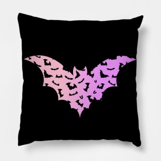 Pastel punk pink bat Pillow